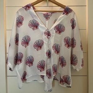 Buddy Love Purple/Blue Shell Blouse 💜